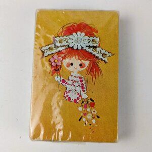 Vintage 60s/70s Red-Haired Girl Pinochle Playing Card Deck